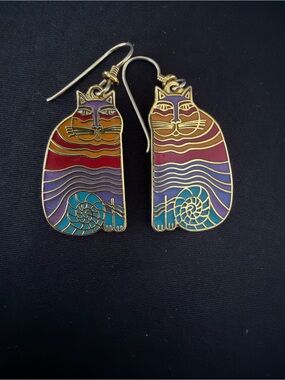 Vintage Laura Burch “Rainbow Cats” earrings